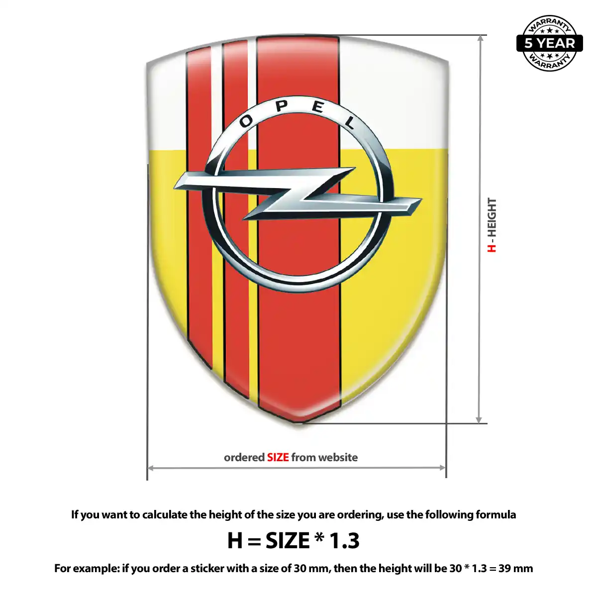 Opel Silicone Emblem Interior Elegance