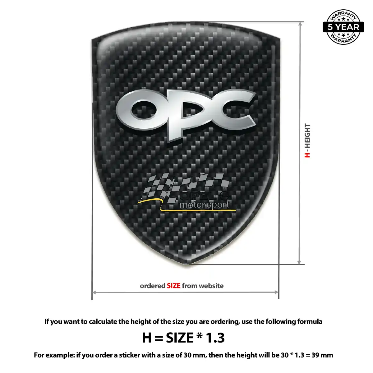 Opel Silicone Emblem Premium Dome