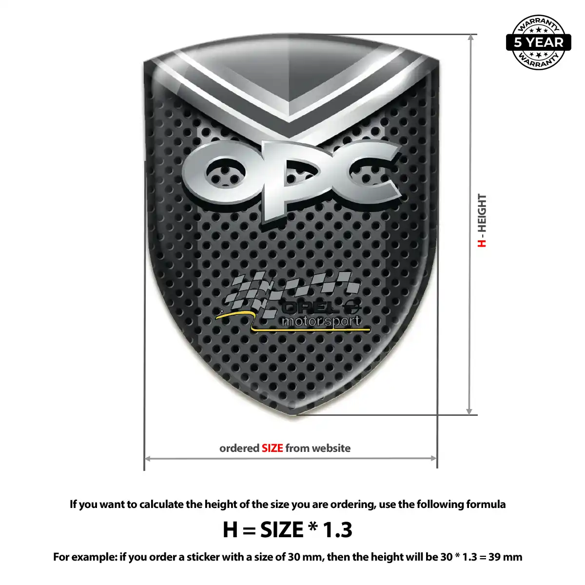 Opel Silicone Sticker Cabin Style