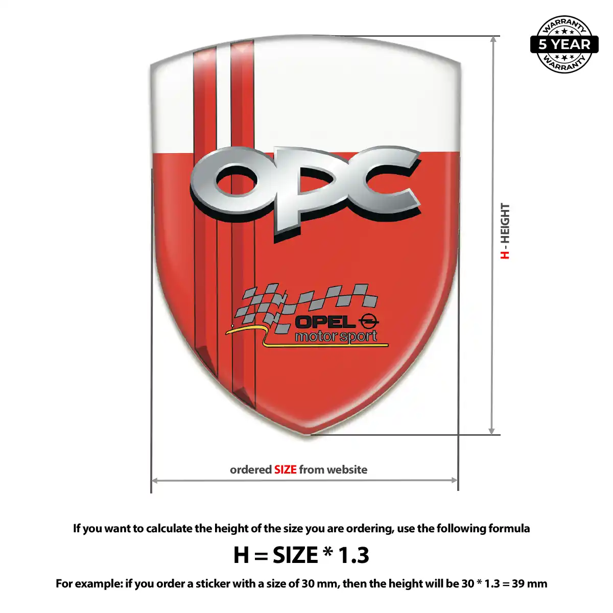 Opel Silicone Sticker Elite Finish