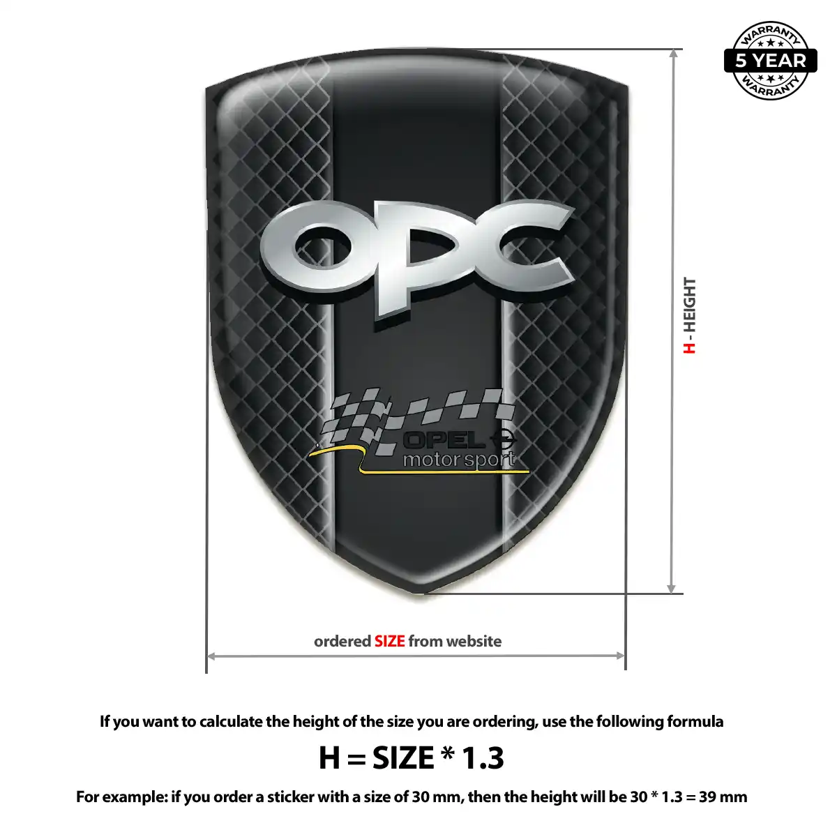 Opel Silicone Sticker Exterior Luxe