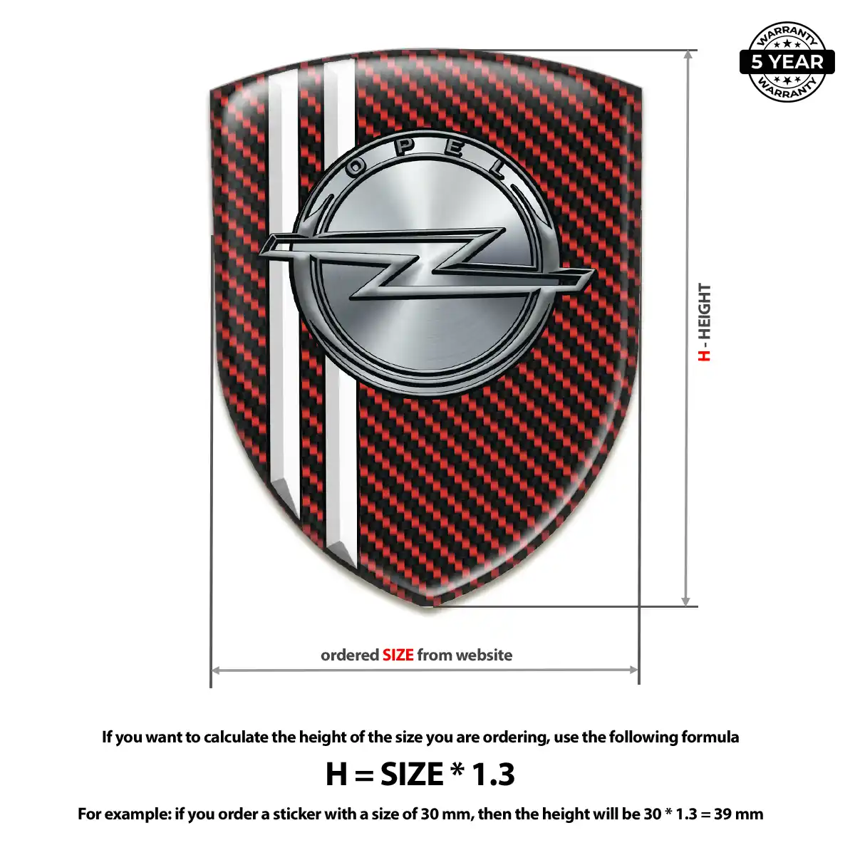 Opel Silicone Sticker Premium Dome