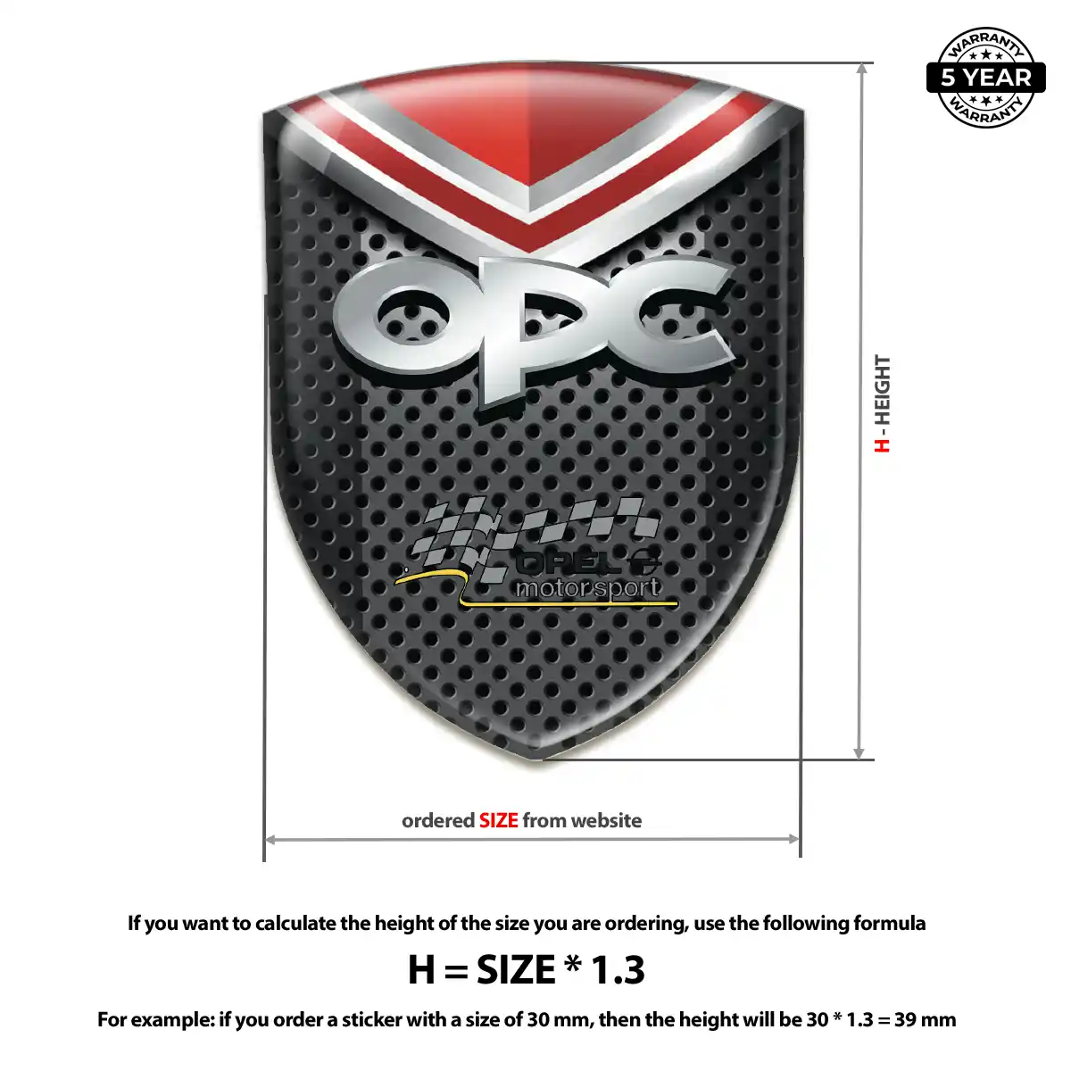 Opel Silicone Sticker Resin Elite