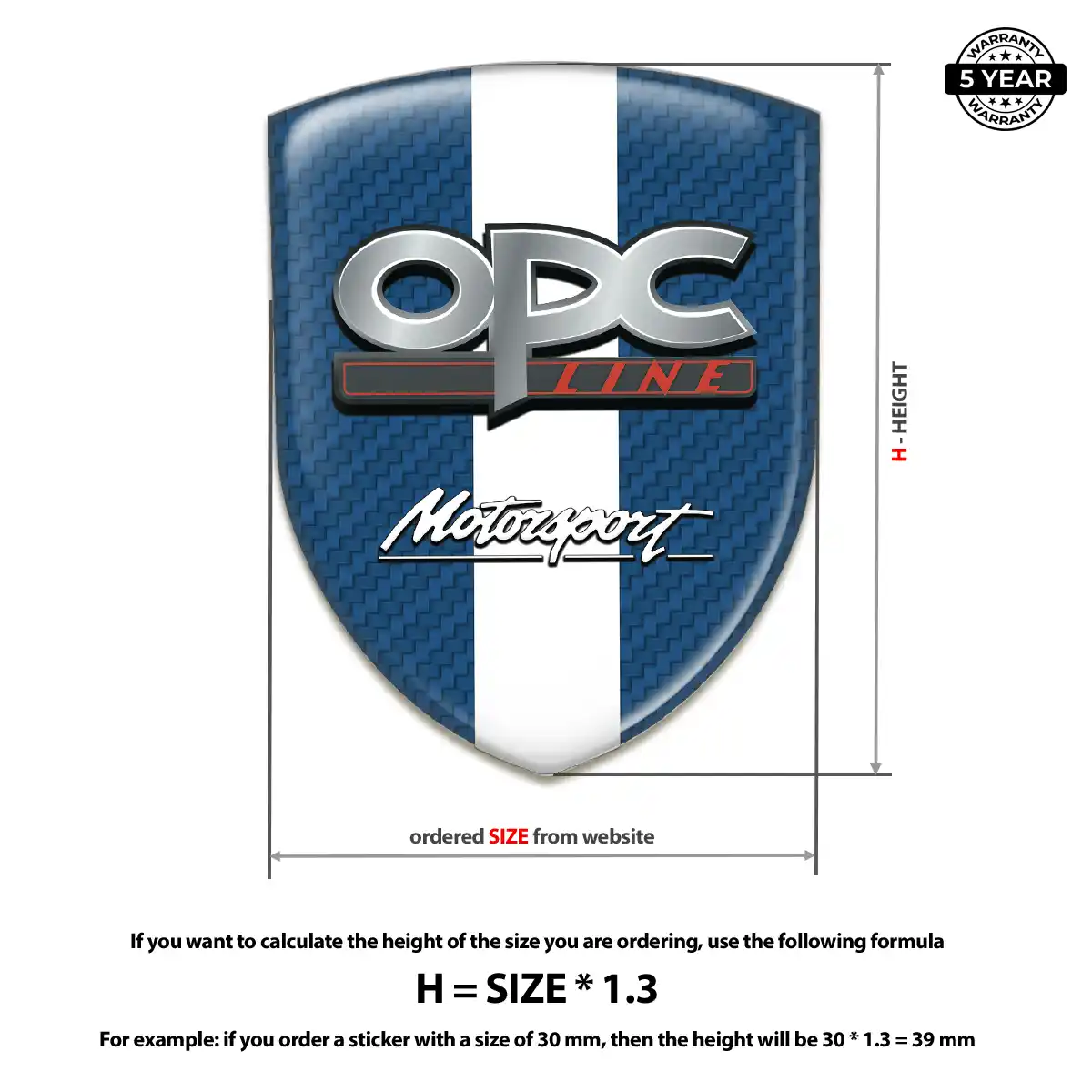 Opel Silicone Sticker Resin Luxe