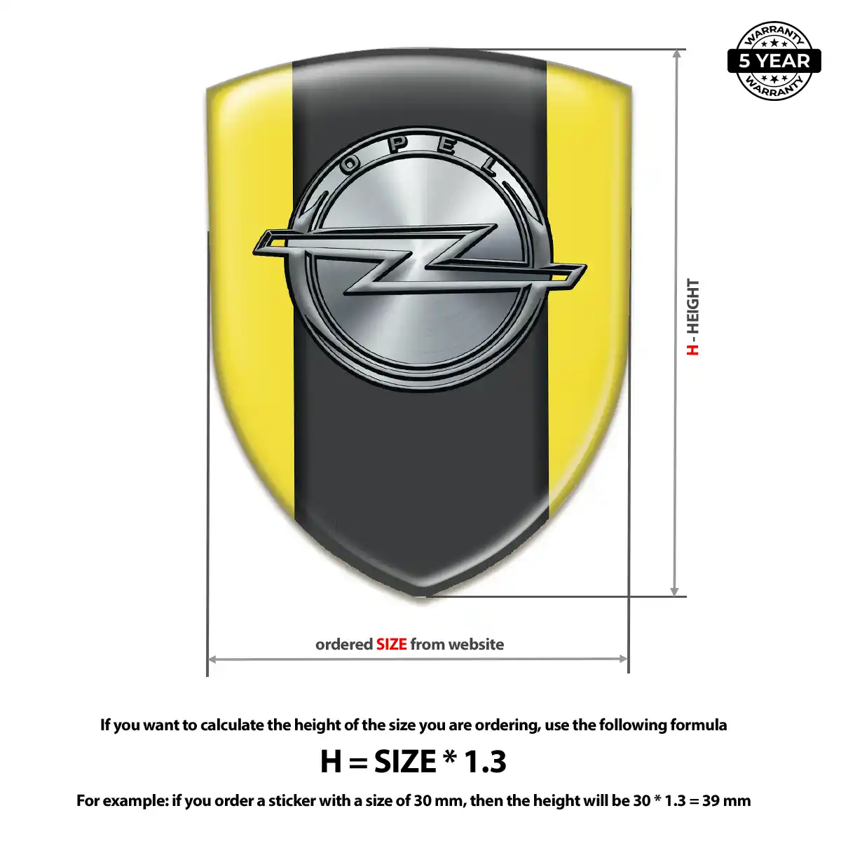 Opel Silicone Sticker Signature Grade