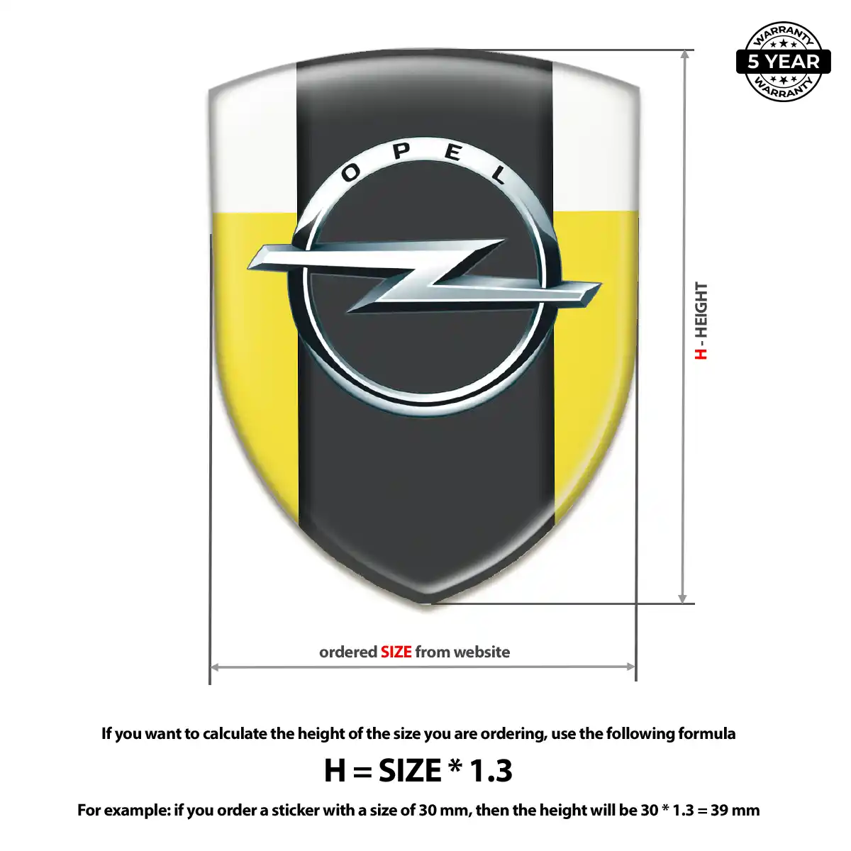 Opel Silicone Sticker Sleek Style