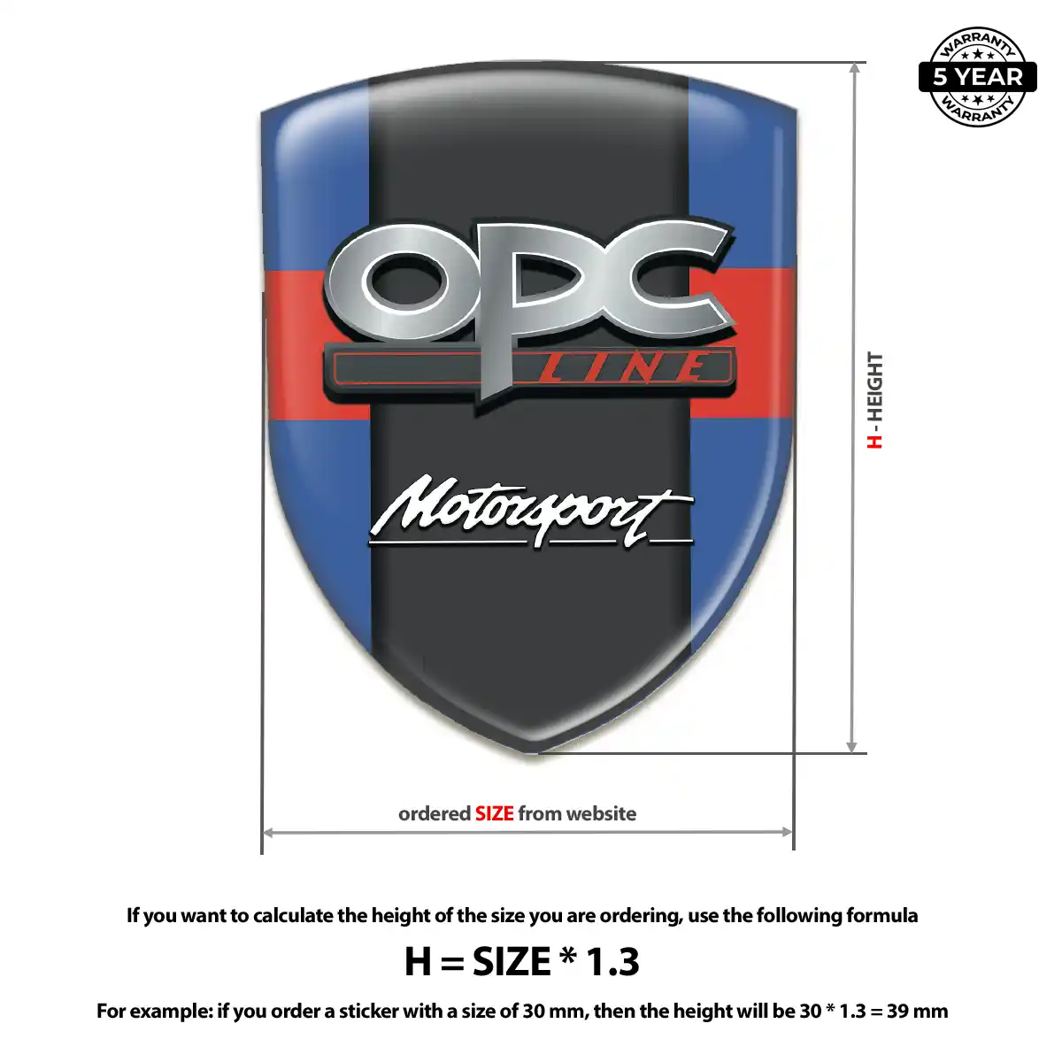 Opel Silicone Sticker Superior Craft