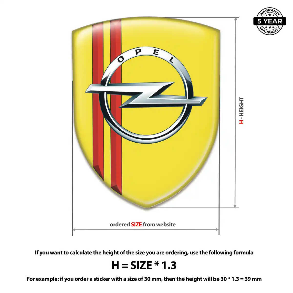 Opel Sticker Elite Finish