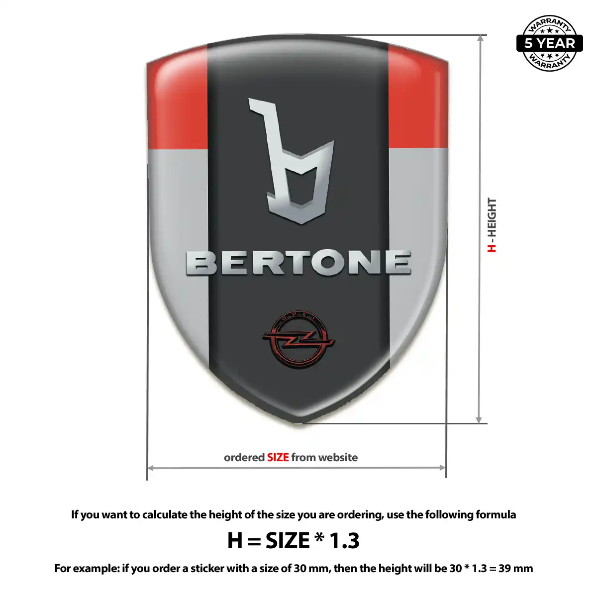 Opel Sticker Premium Dome