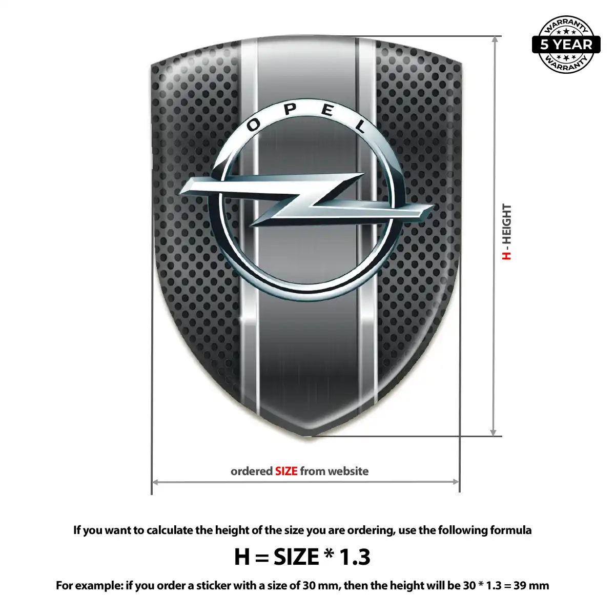 Opel Sticker Resin Elite