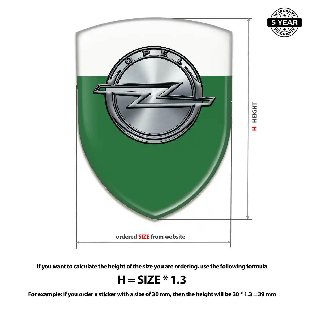 Opel Sticker Sleek Style