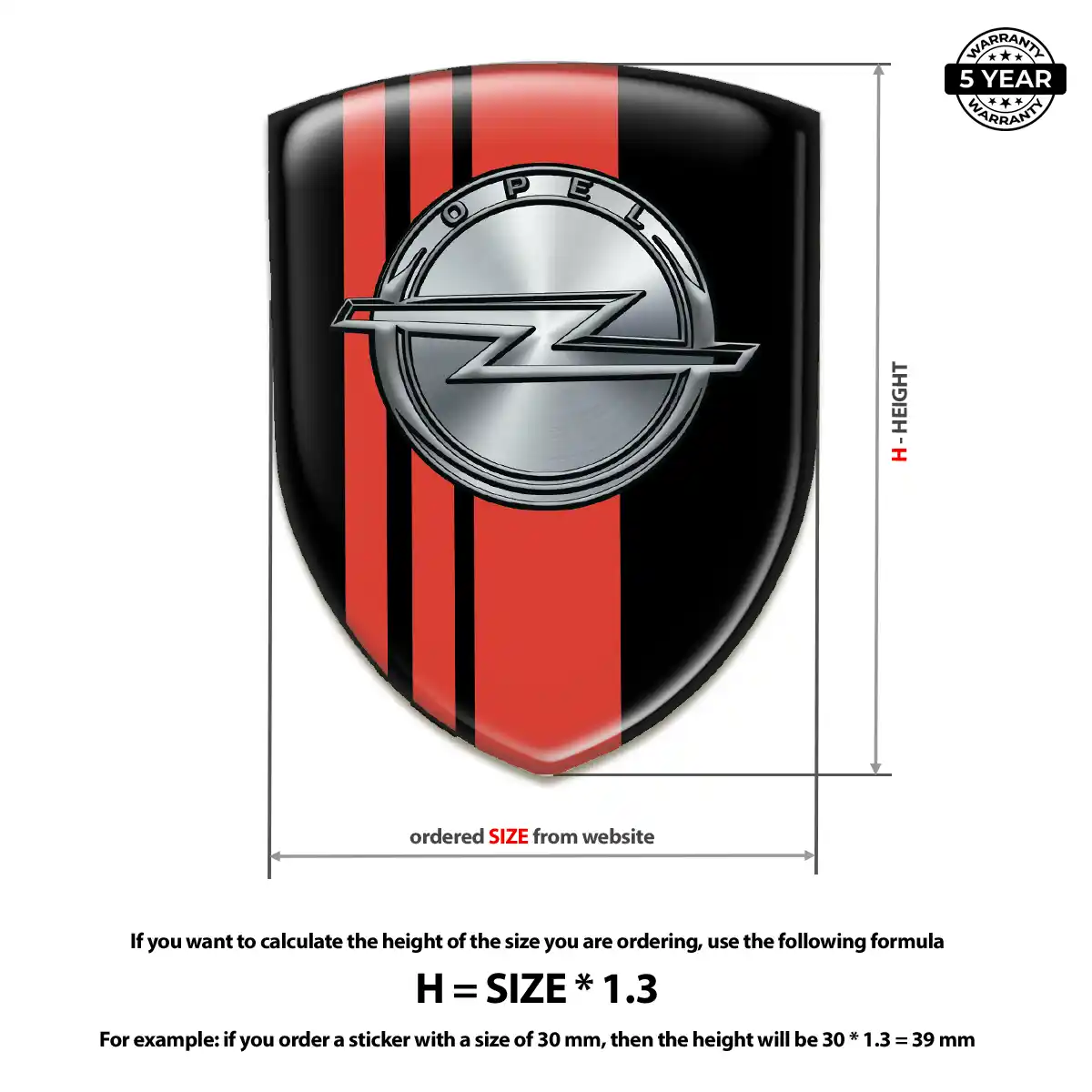 Opel Vehicle Logo Sticker Cabin Style