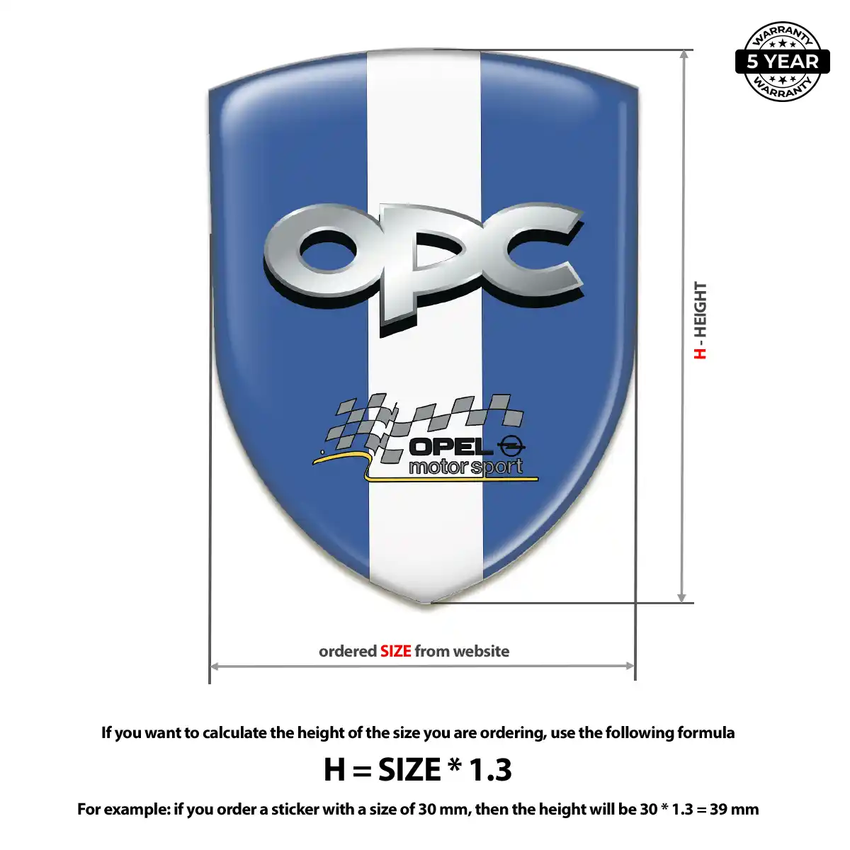 Opel Vehicle Logo Sticker Deluxe Edition
