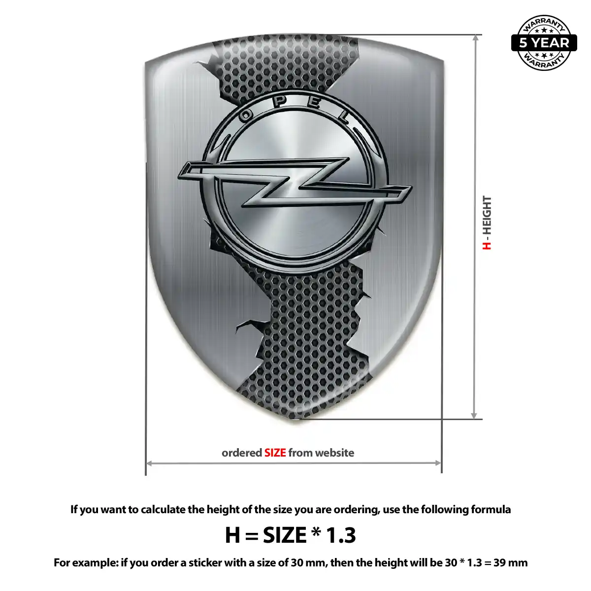 Opel Vehicle Logo Sticker Elite Edition