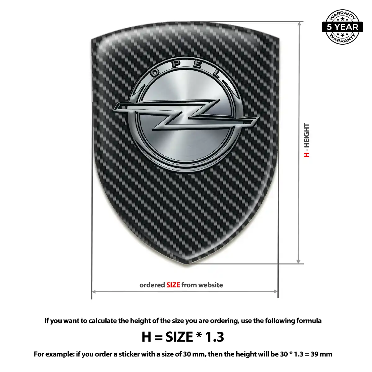 Opel Vehicle Logo Sticker Elite Finish