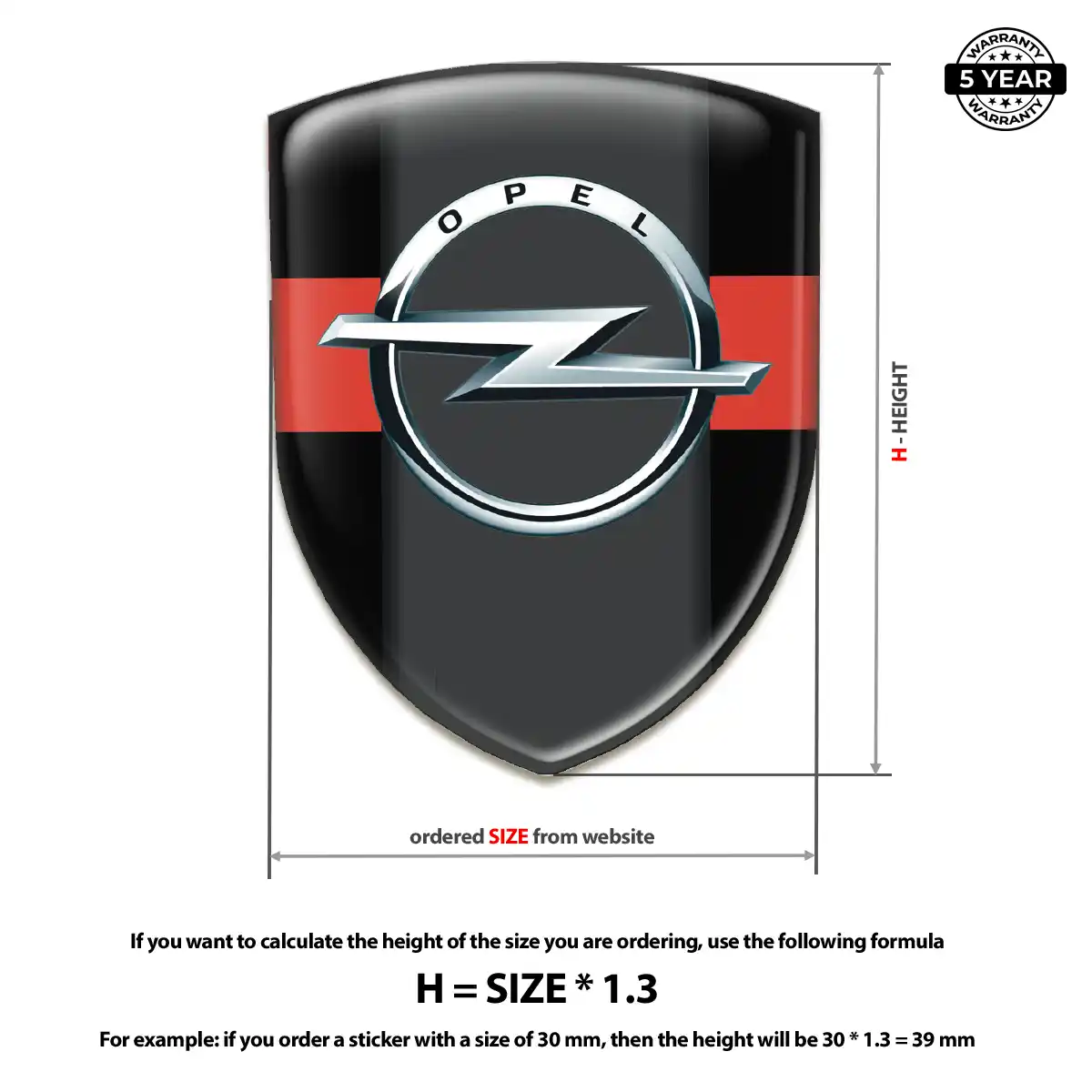 Opel Vehicle Logo Sticker Interior Elegance