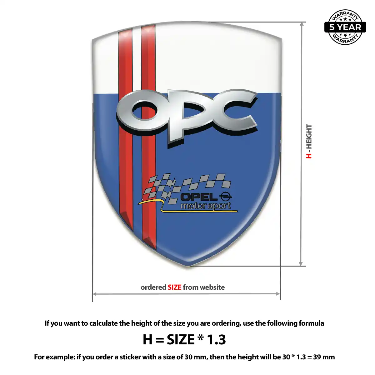 Opel Vehicle Logo Sticker Noble Edition