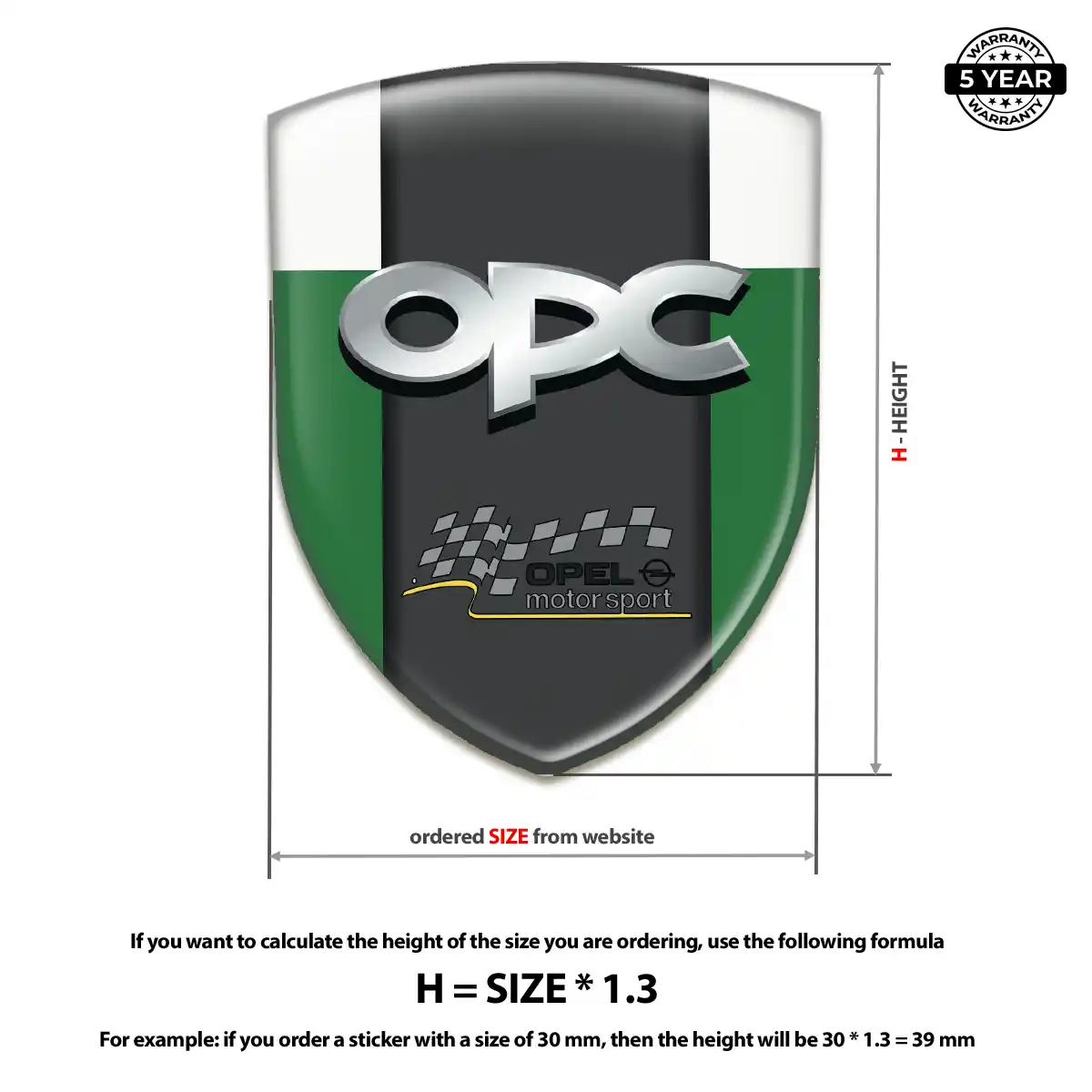 Opel Vehicle Logo Sticker Premium Dome