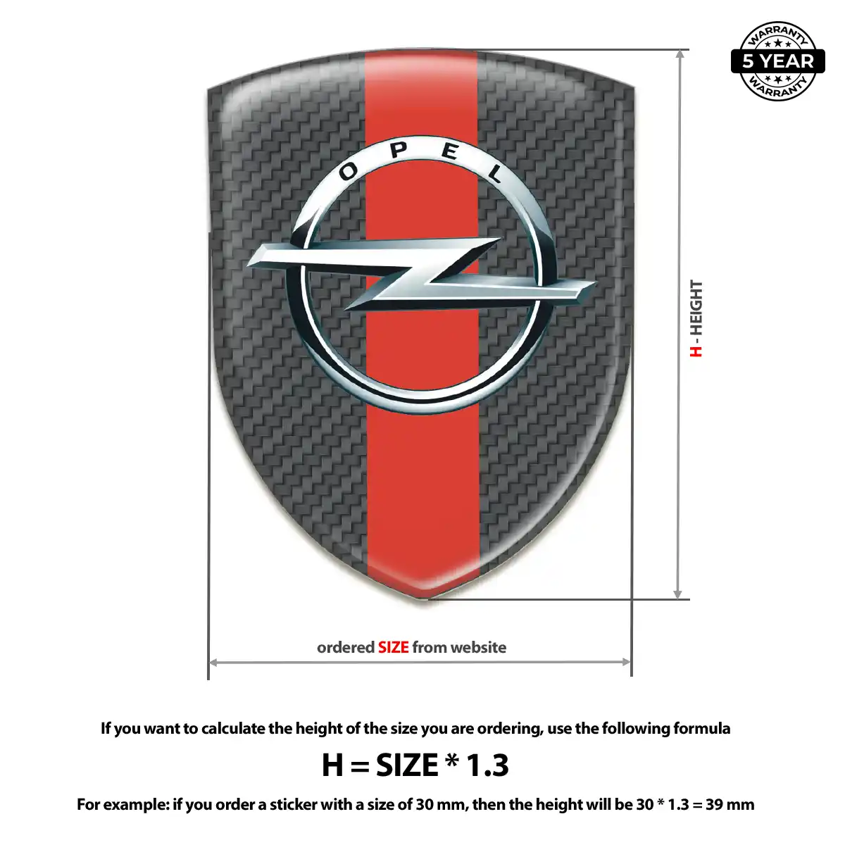 Opel Vehicle Logo Sticker Resin Elite