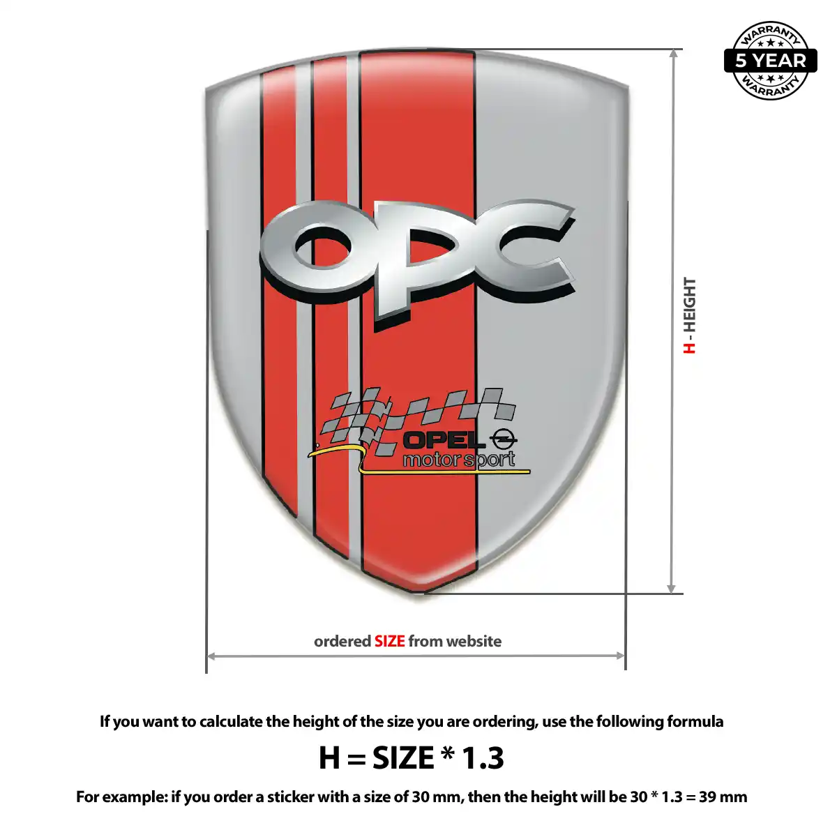 Opel Vehicle Logo Sticker Superior Craft