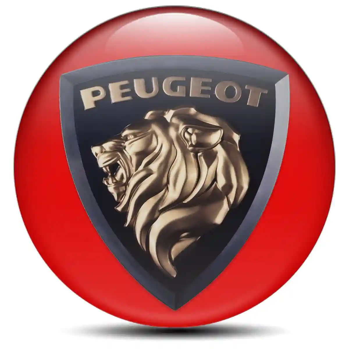 Peugeot Emblem Badge Self-Adhesive Refined Design