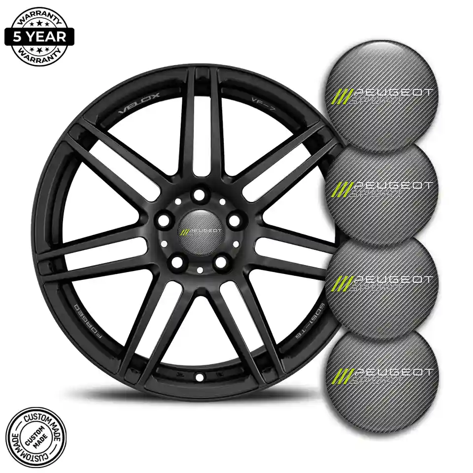 Peugeot Logo Silicone Badge Self-Adhesive Refined Design