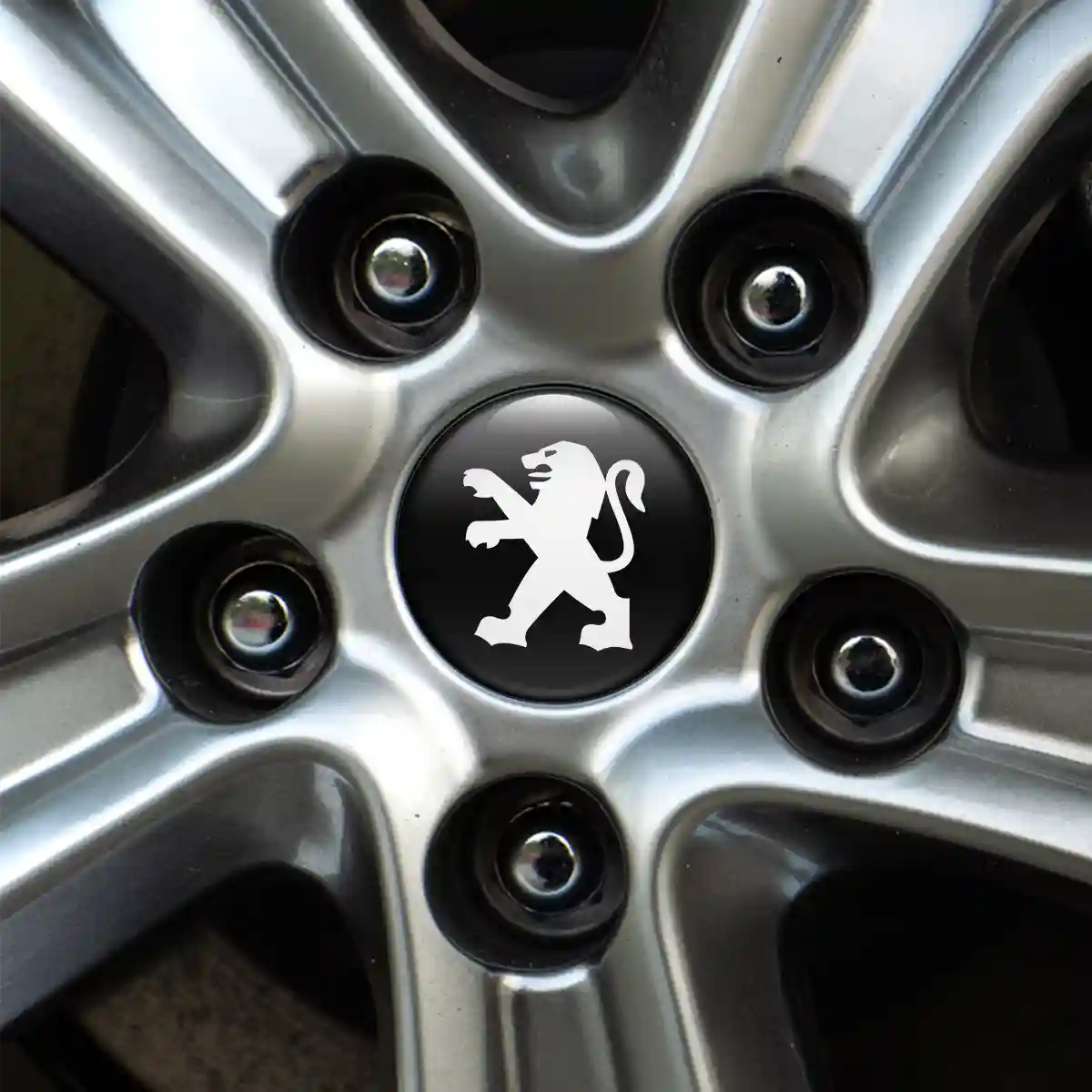 Peugeot Logo Silicone Emblem Self-Adhesive Refined Design