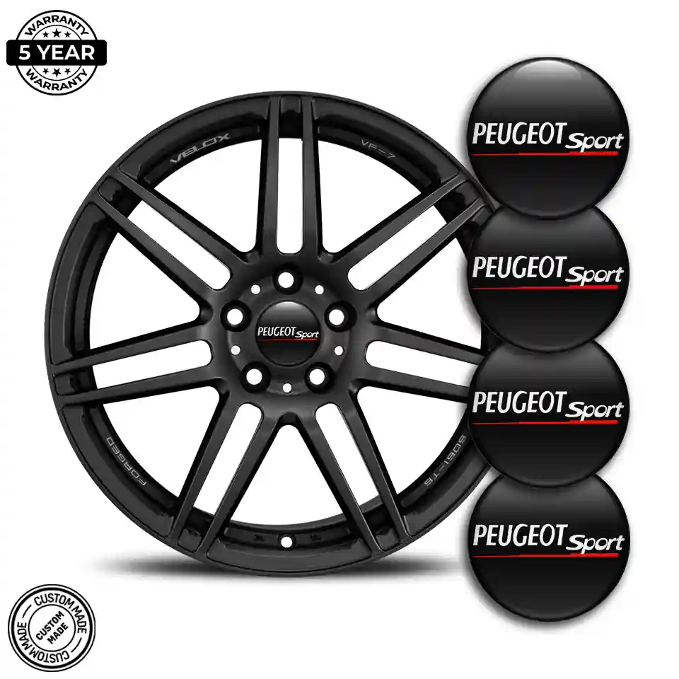 Peugeot Logo Silicone Emblem Self-Adhesive Superior Craft