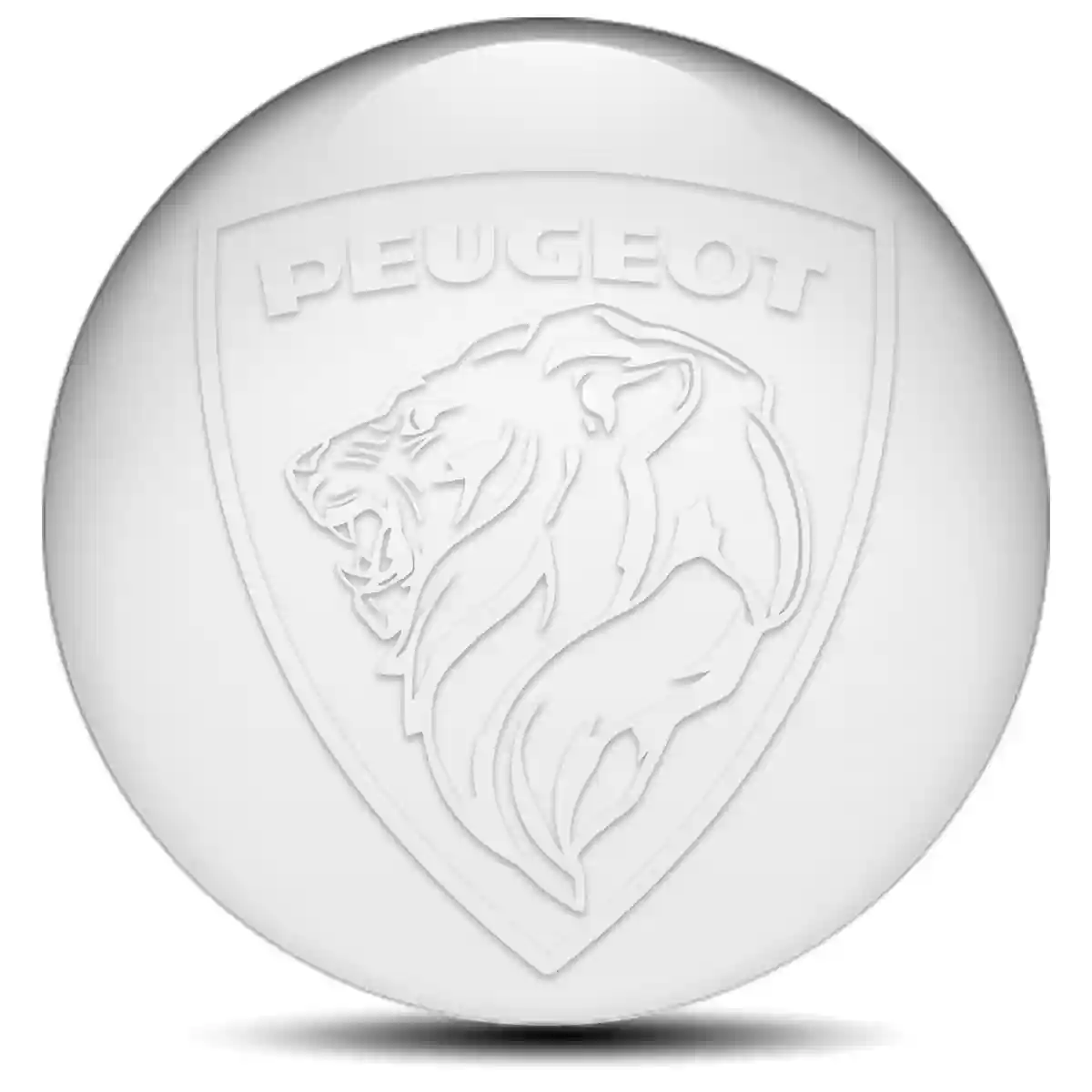 Peugeot Silicone Emblem Self-Adhesive Sleek Style