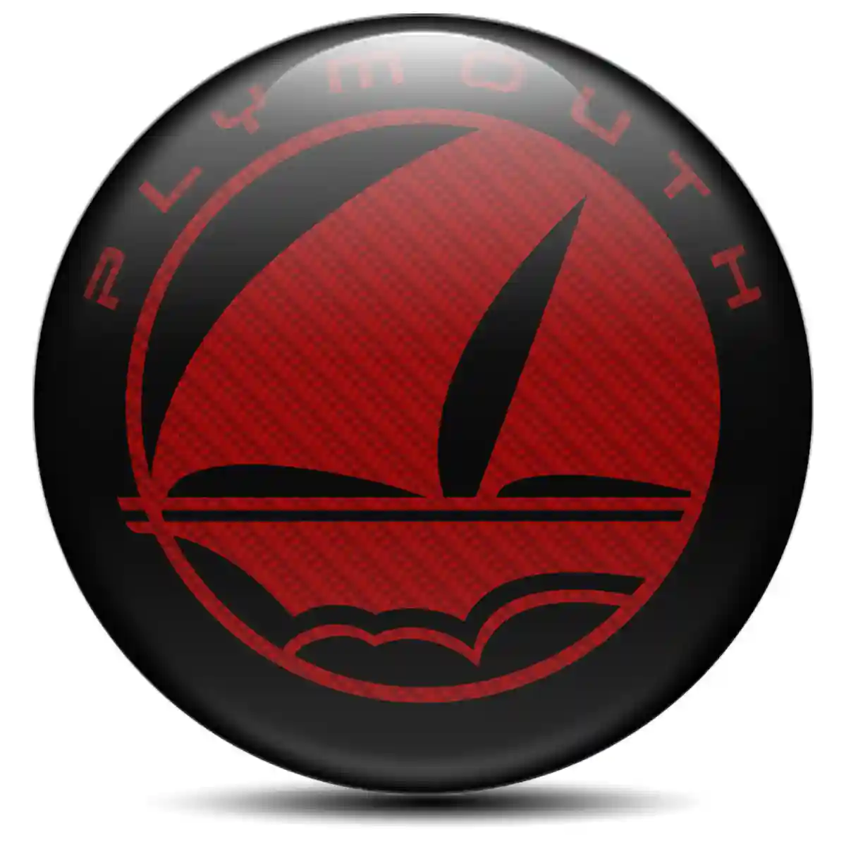 Plymouth Badge Emblems Center Cap Self-Adhesive Sleek Style