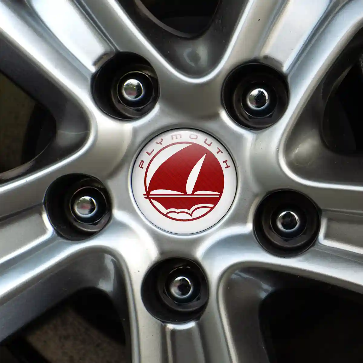 Plymouth Domed Sticker Sleek Style