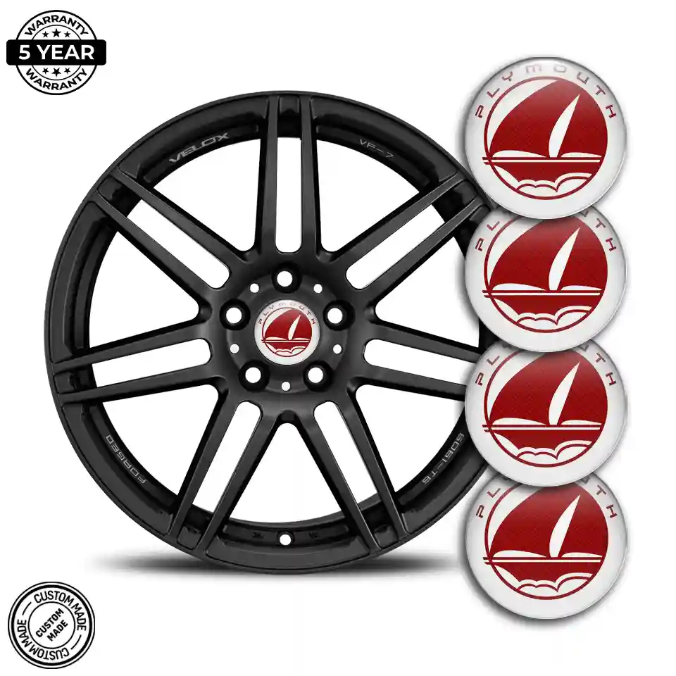 Plymouth Domed Sticker Sleek Style