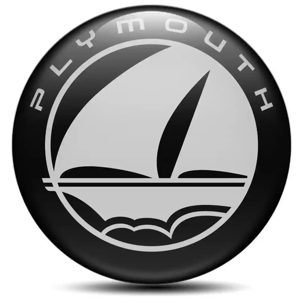 Plymouth Emblem Badge Self-Adhesive Sleek Style