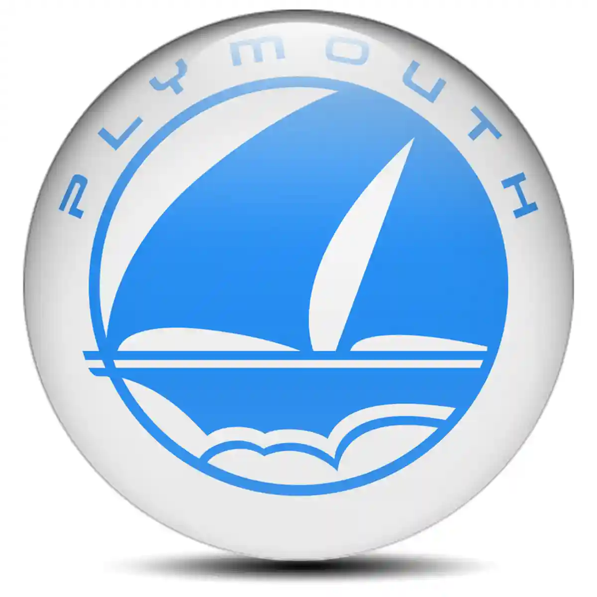 Plymouth Emblem Center Hub Cap Self-Adhesive Sleek Style