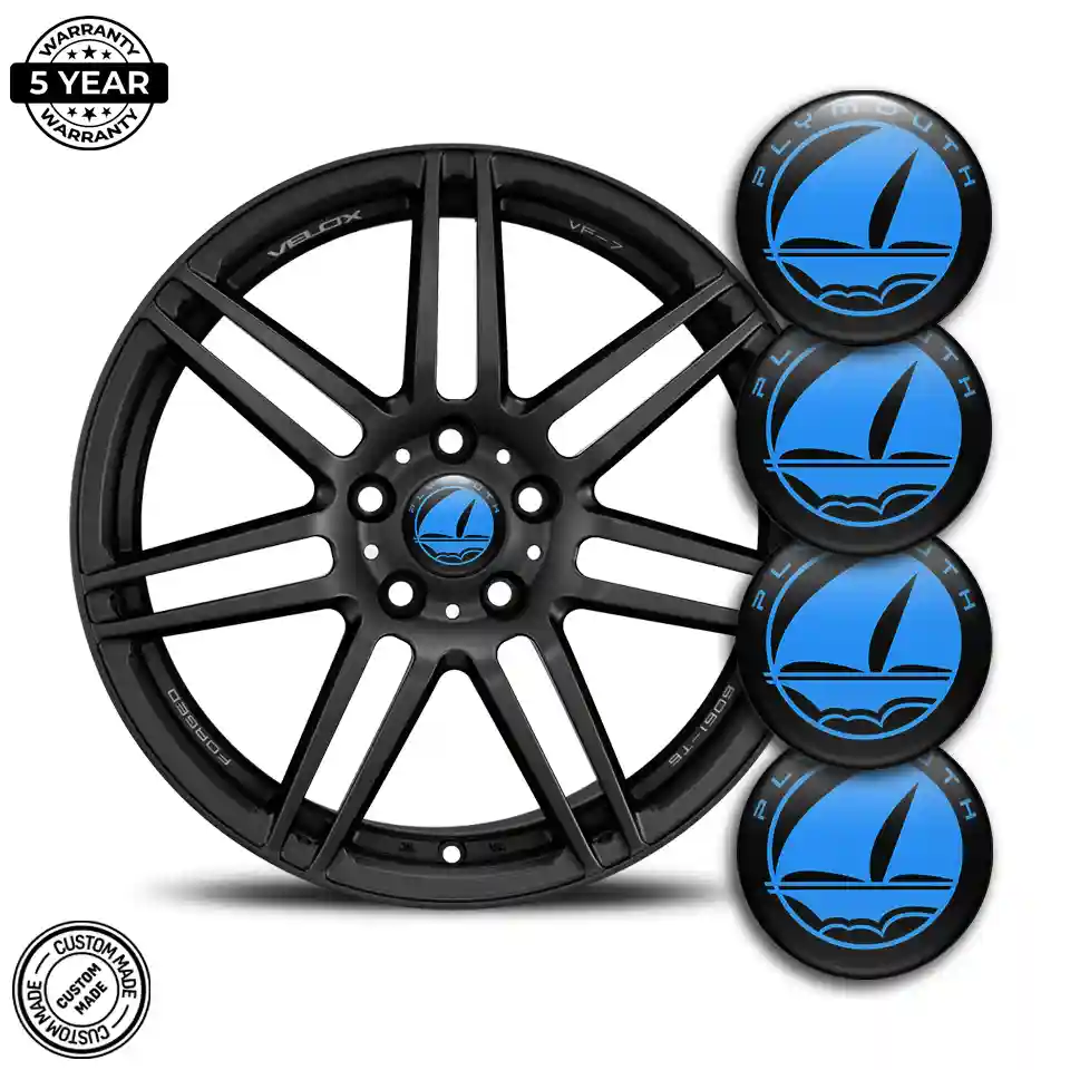 Plymouth Logo Silicone Sticker Self-Adhesive Sleek Style
