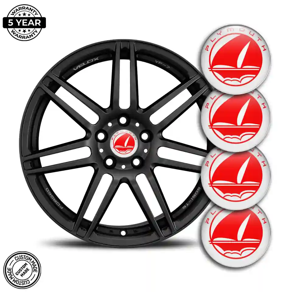 Plymouth Logo Silicone Sticker Sleek Style