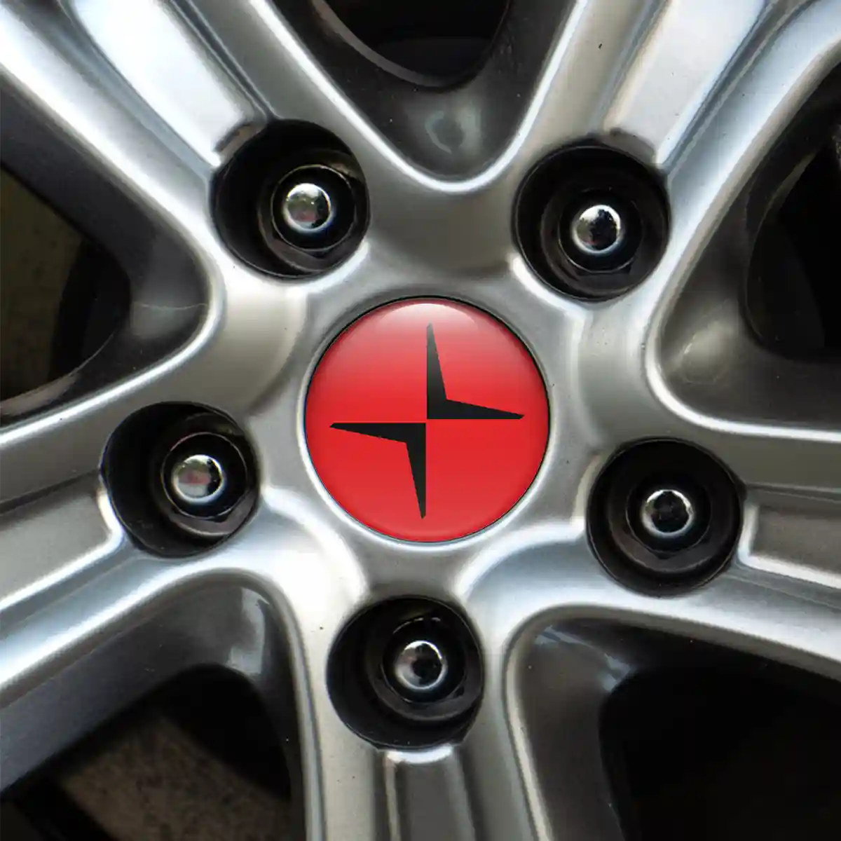 Polestar Emblem Wheel Center Caps Self-Adhesive Sleek Style