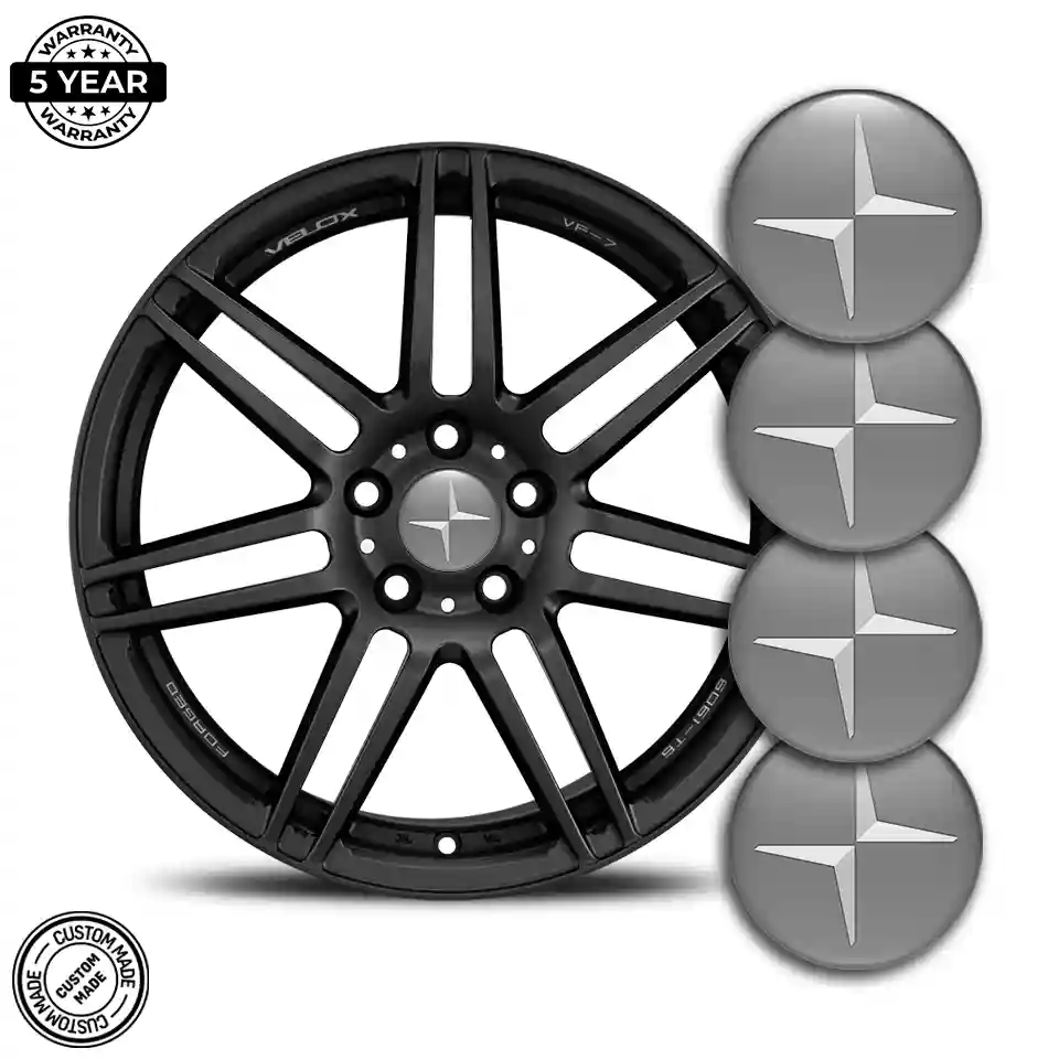 Polestar Wheel Emblem Self-Adhesive Sleek Style