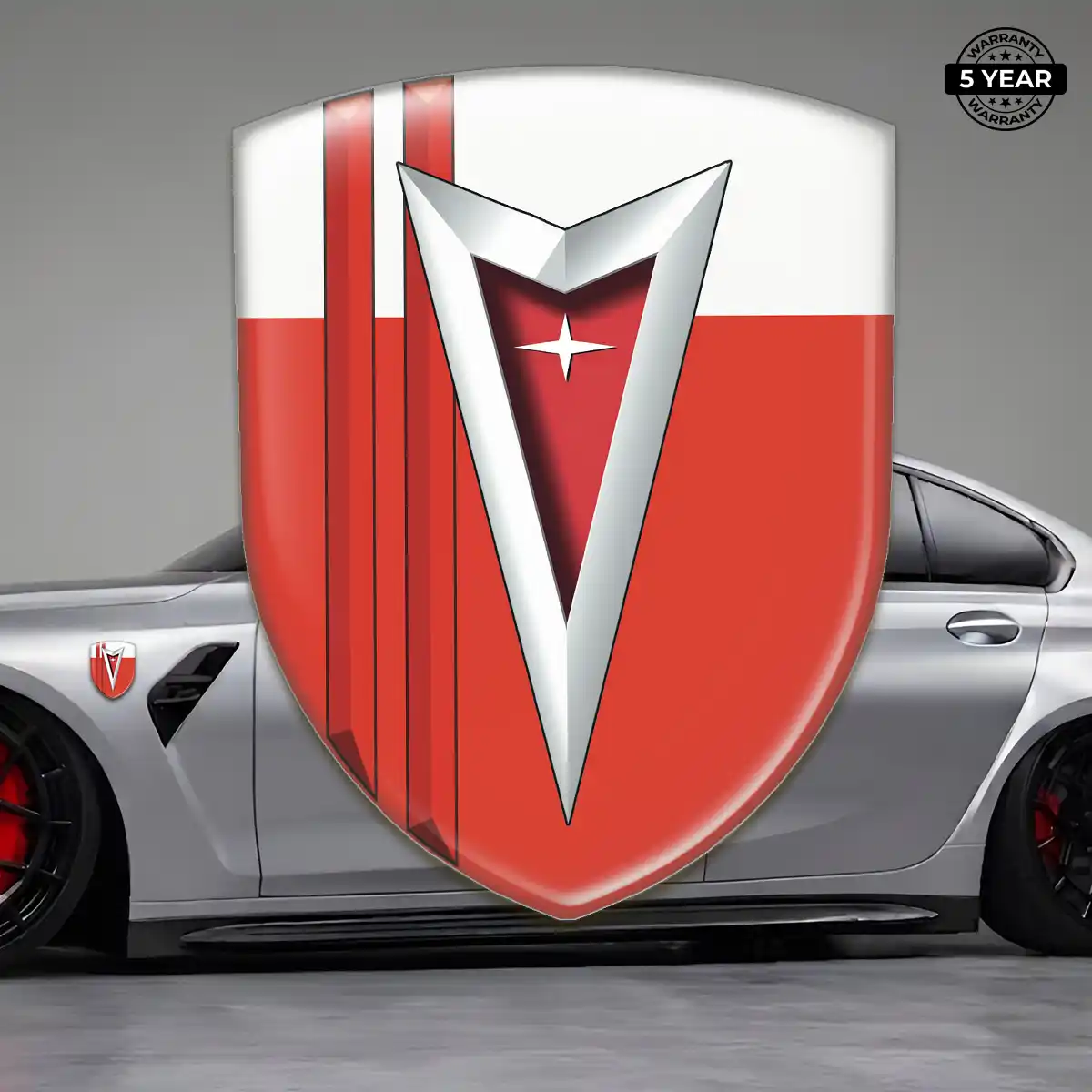 Pontiac 3D Badge Sticker Refined Design