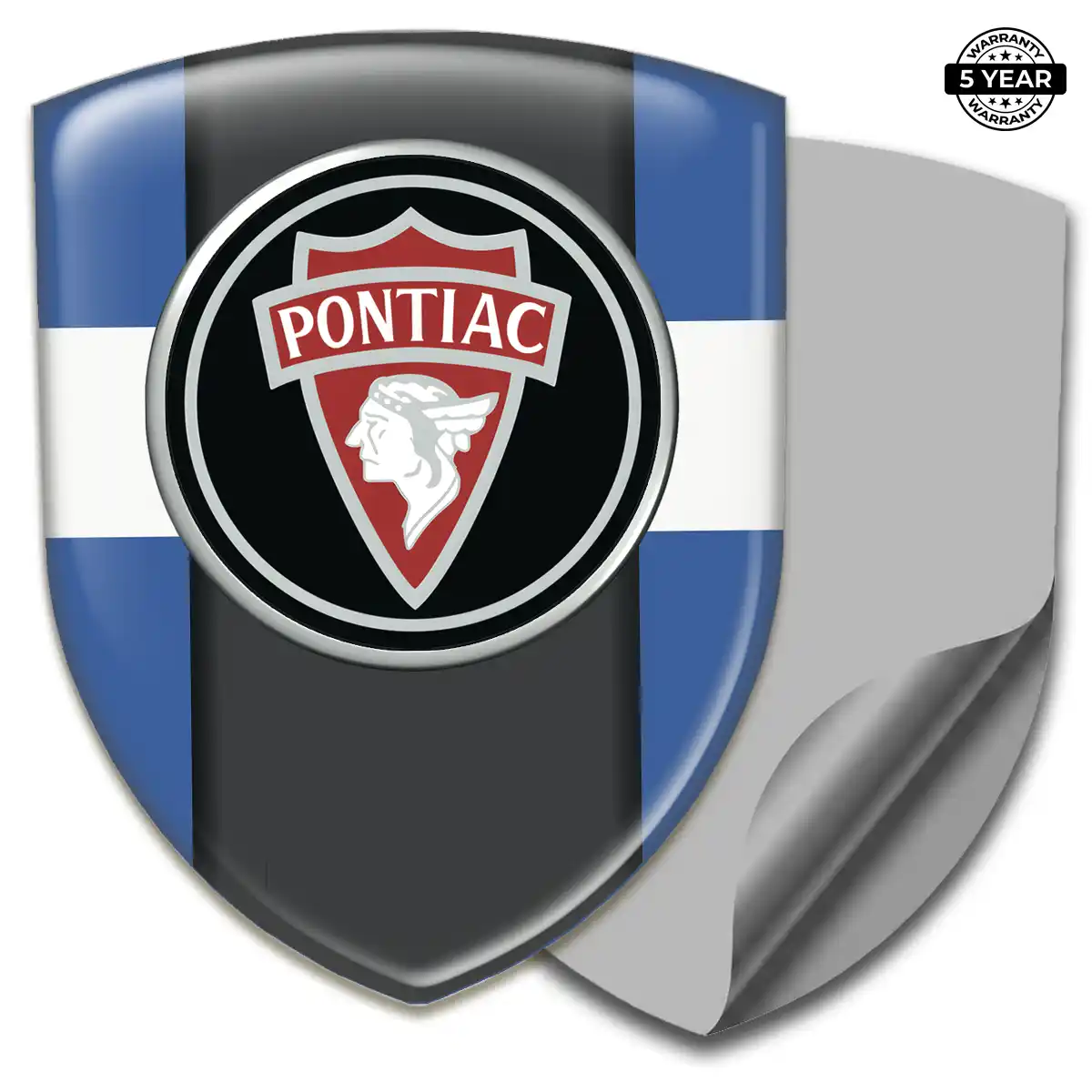 Pontiac 3D Badge Sticker Sleek Style