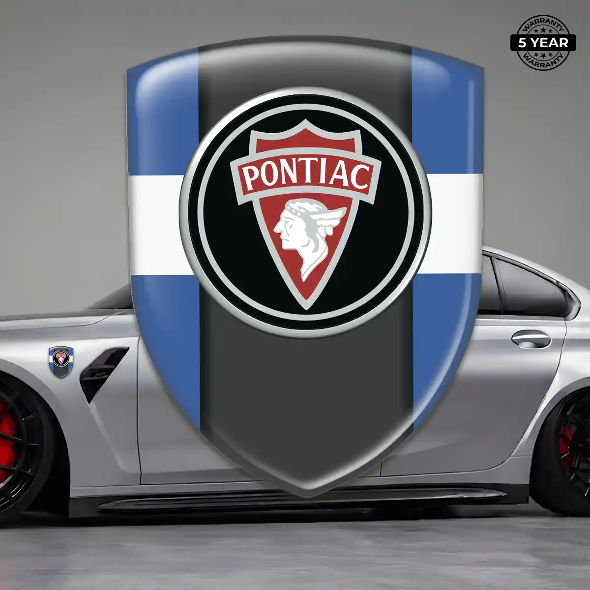 Pontiac 3D Badge Sticker Sleek Style