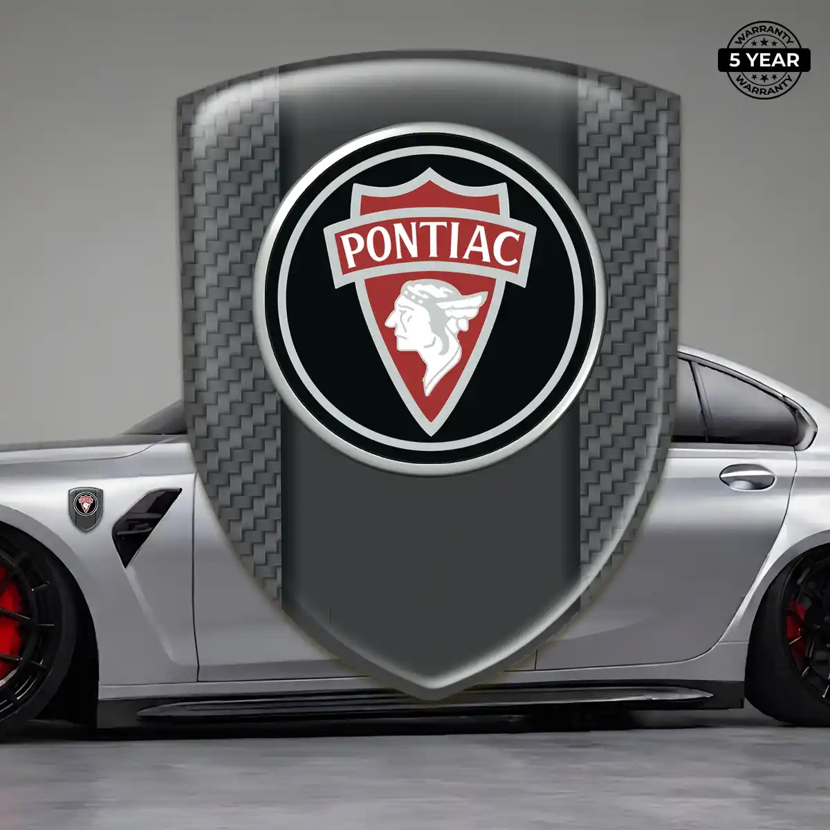 Pontiac 3D Domed Sticker Elite Finish