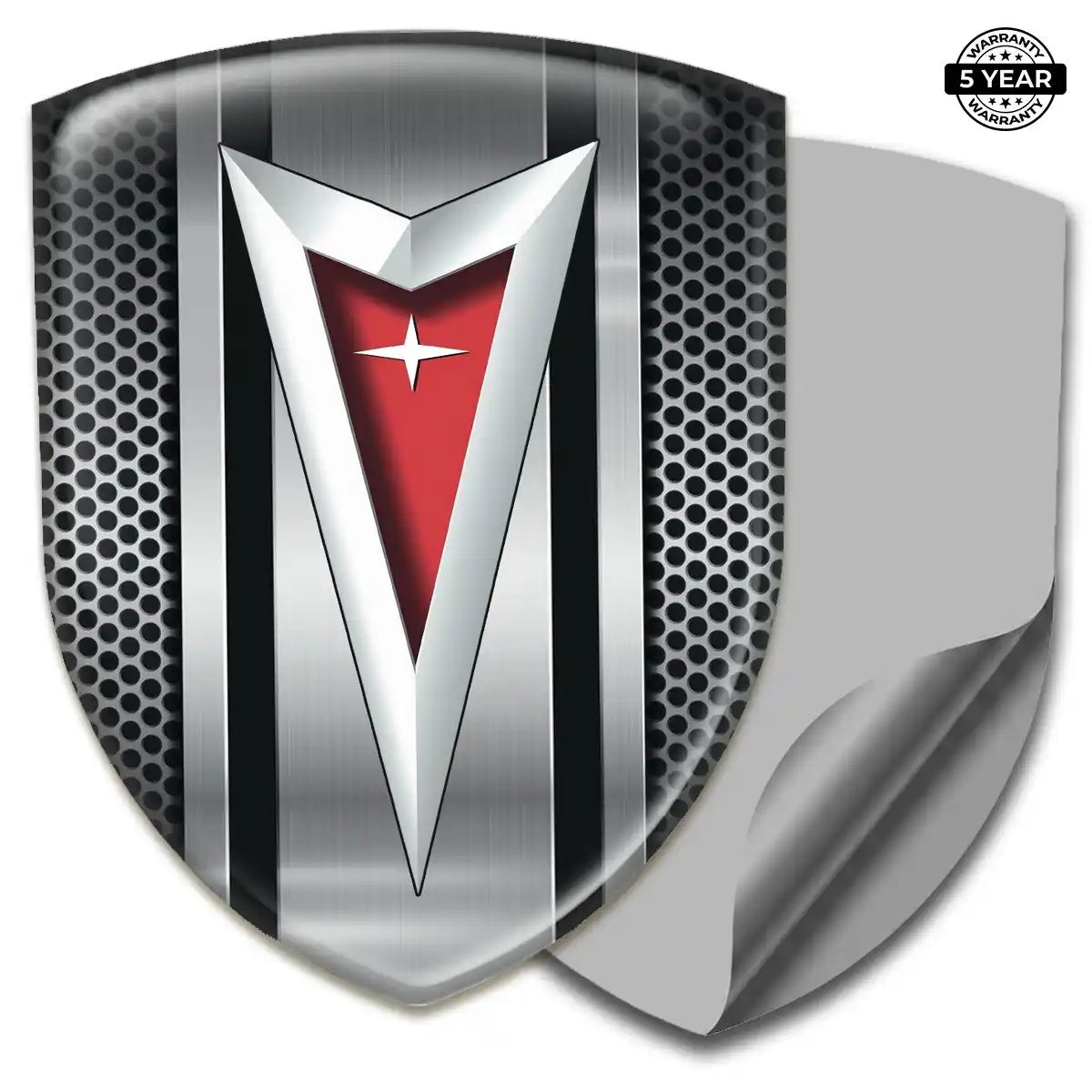 Pontiac 3D Domed Sticker Refined Design