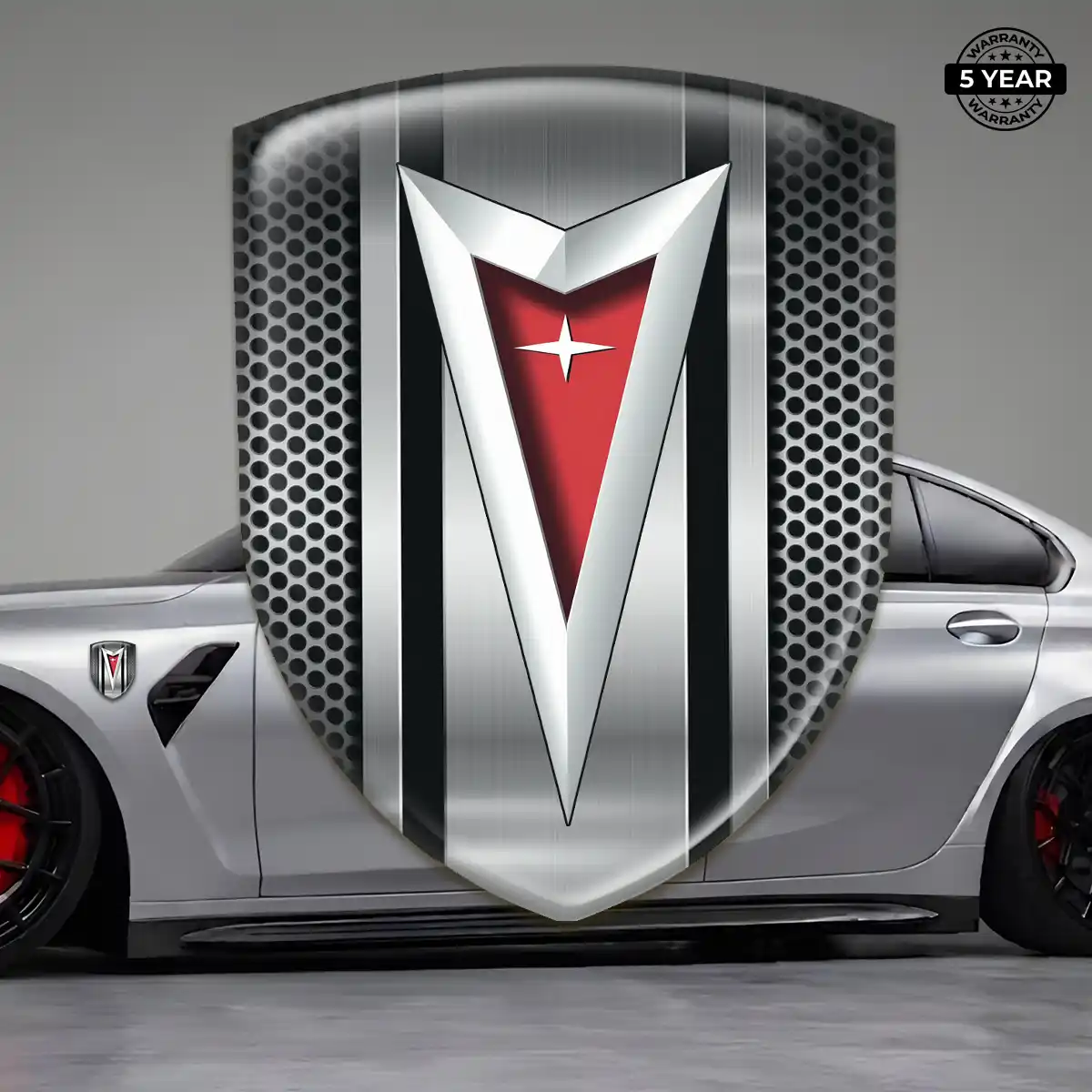 Pontiac 3D Domed Sticker Refined Design
