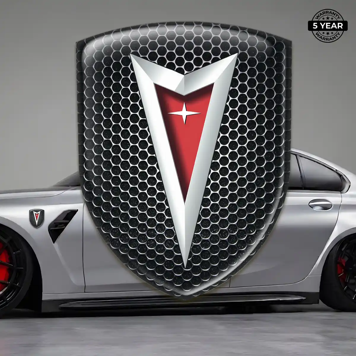 Pontiac 3D Domed Sticker Sleek Style