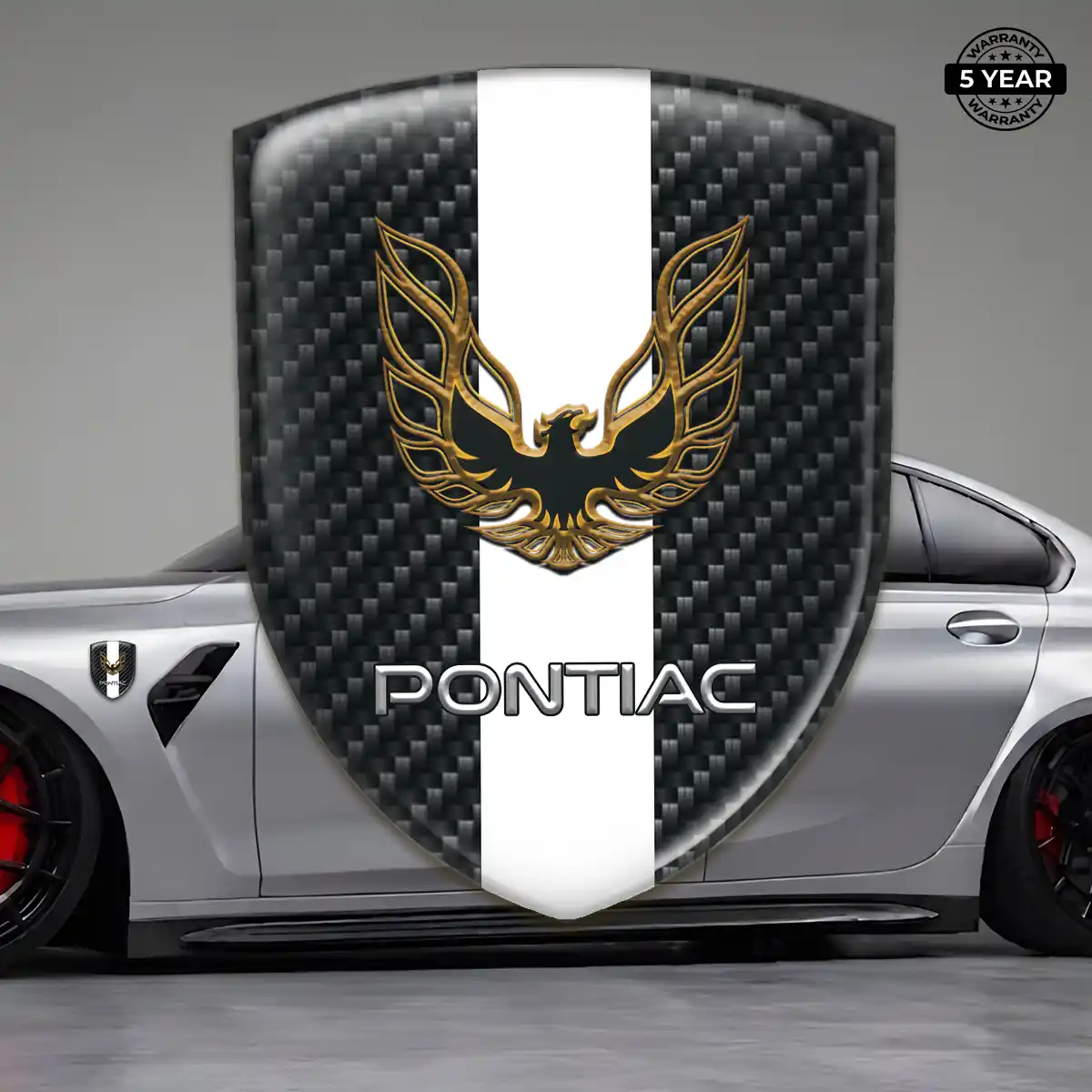 Pontiac 3D Emblem Sticker Refined Design