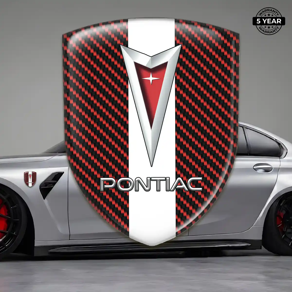 Pontiac 3D Emblem Sticker Sleek Style
