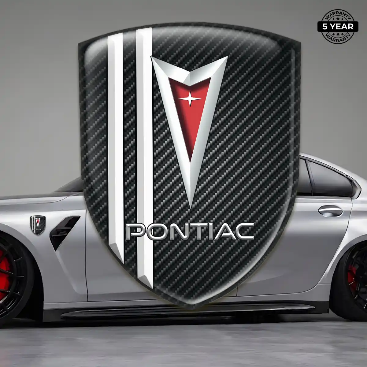 Pontiac 3D Gel Sticker Refined Design