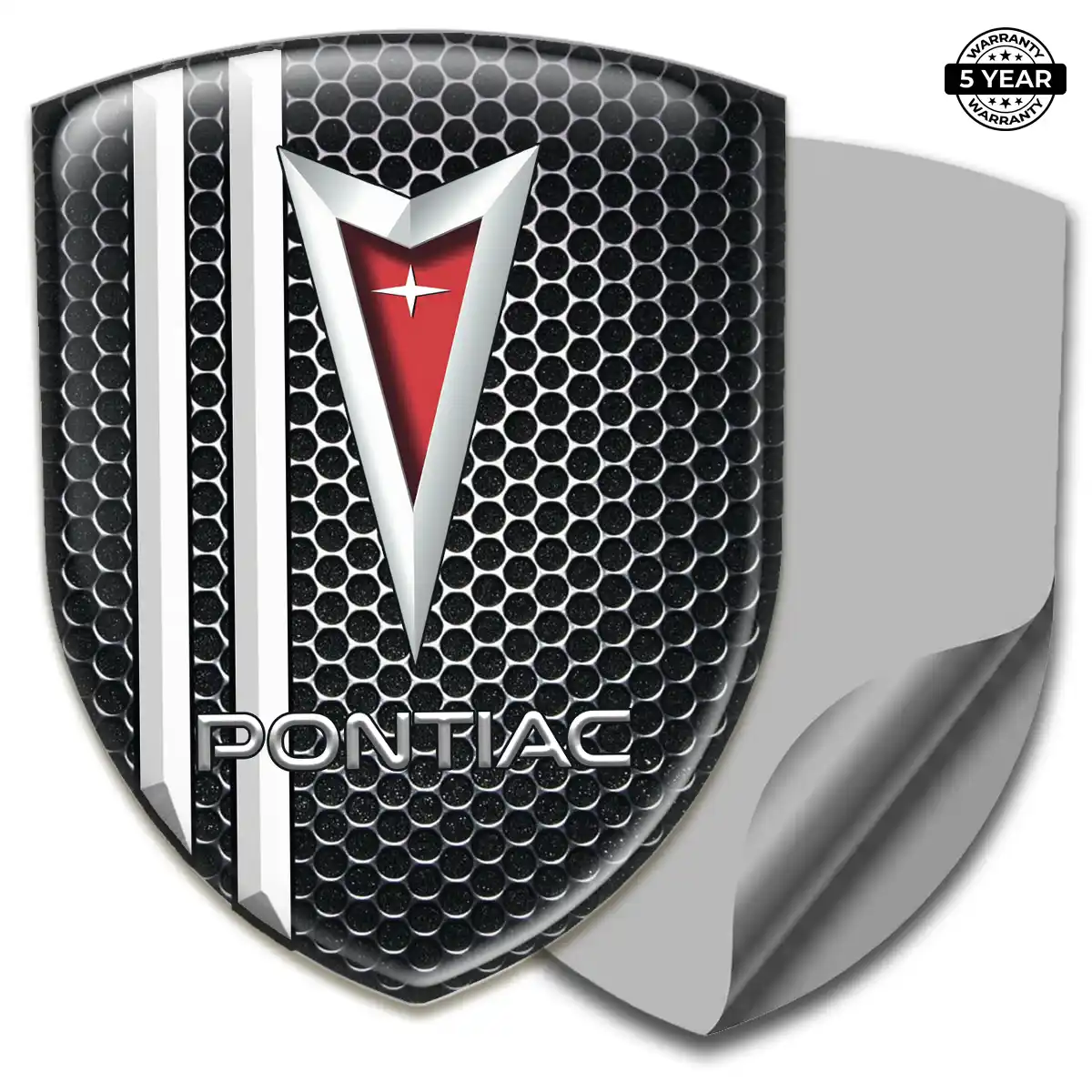 Pontiac 3D Logo Sticker Refined Design