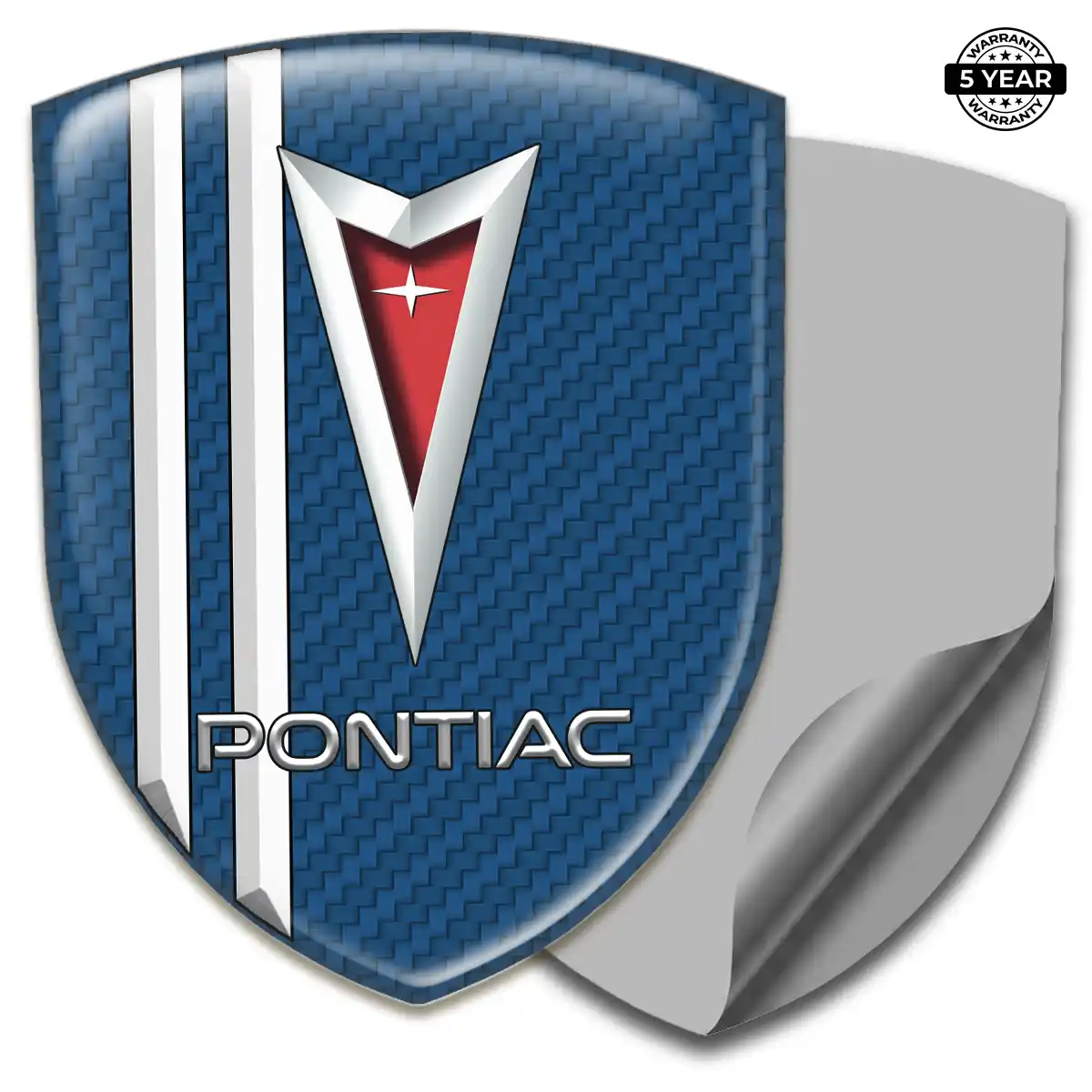 Pontiac 3D Resin Sticker Refined Design